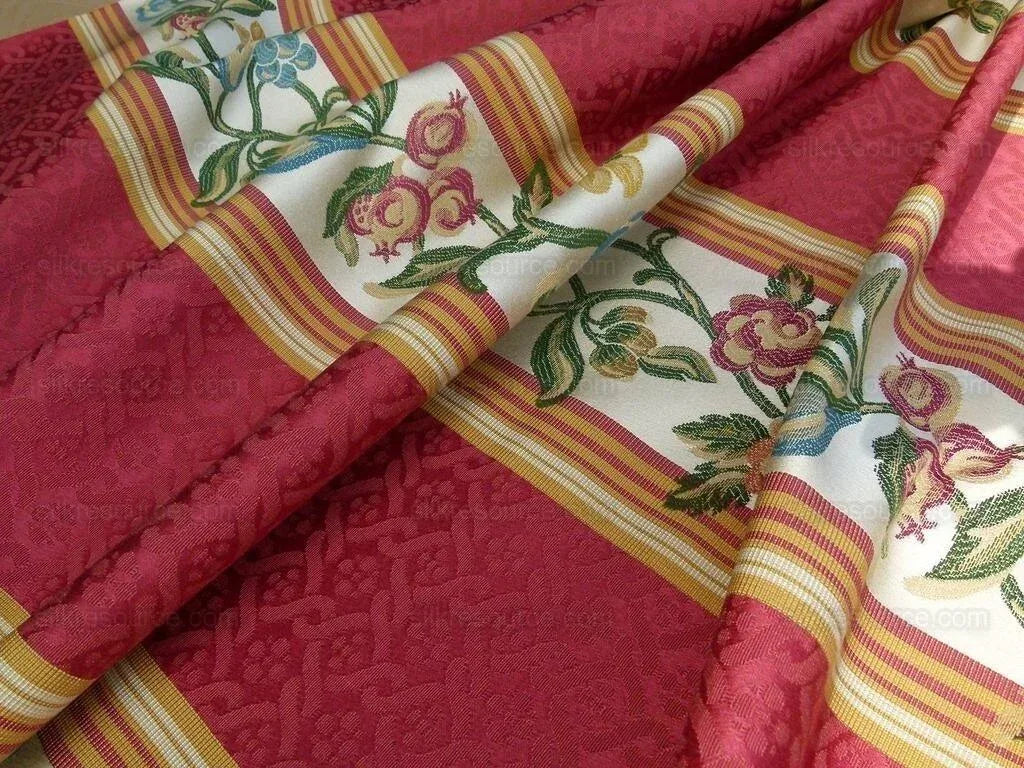 Scalamandre Salerno Red Pomegranate Pear Rose Stripe MSRP$