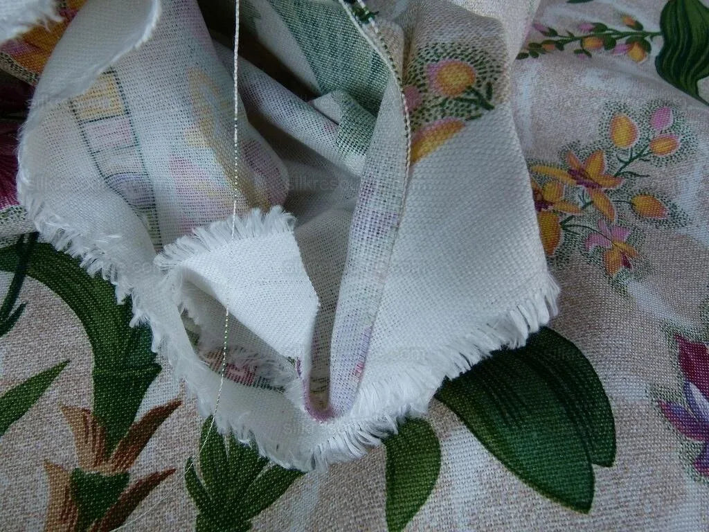 By Yard Scalamandre Marlyn Park Fh Multi/sand Linen Bouquet MSRP USD 188/y