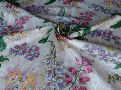 By Yard Scalamandre Marlyn Park Fh Multi/sand Linen Bouquet MSRP USD 188/y