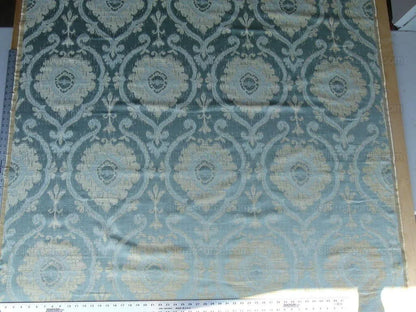By Yd Scalamandre Libretto Light Teal Blue Medallion Lampas MSRP USD 256/Y