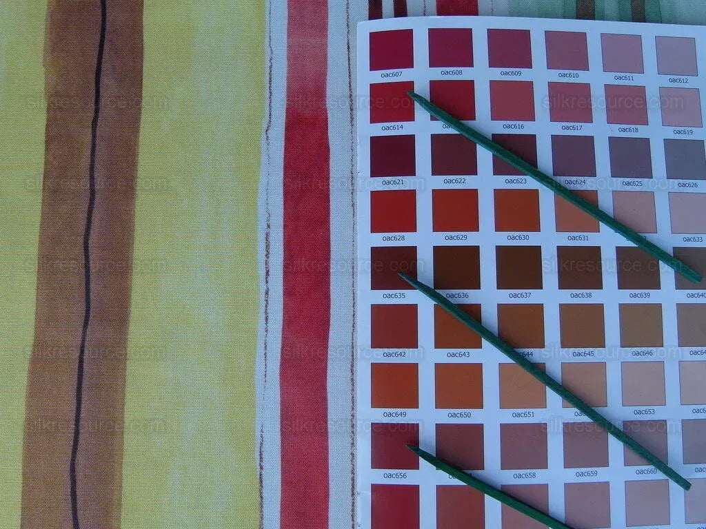 Scalamandre Grey Watkins Lady Slippers Stripe Multi Pink Green Yellow Print MSRP USD 236/yard