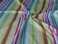 Scalamandre LADY SLIPPERS STRIPE MULTI PINK GREEN YELLO MSRP$236