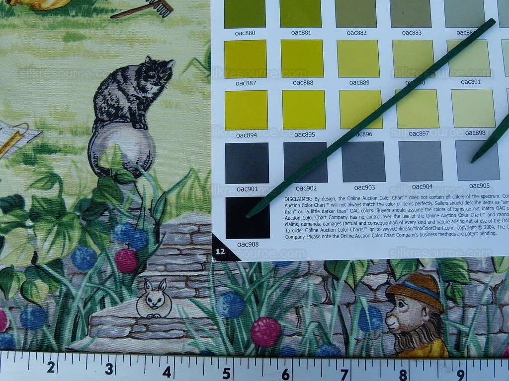 Scalamandre Giardinieri Monkey Gardening Grass Green MSRP USD 320/Y