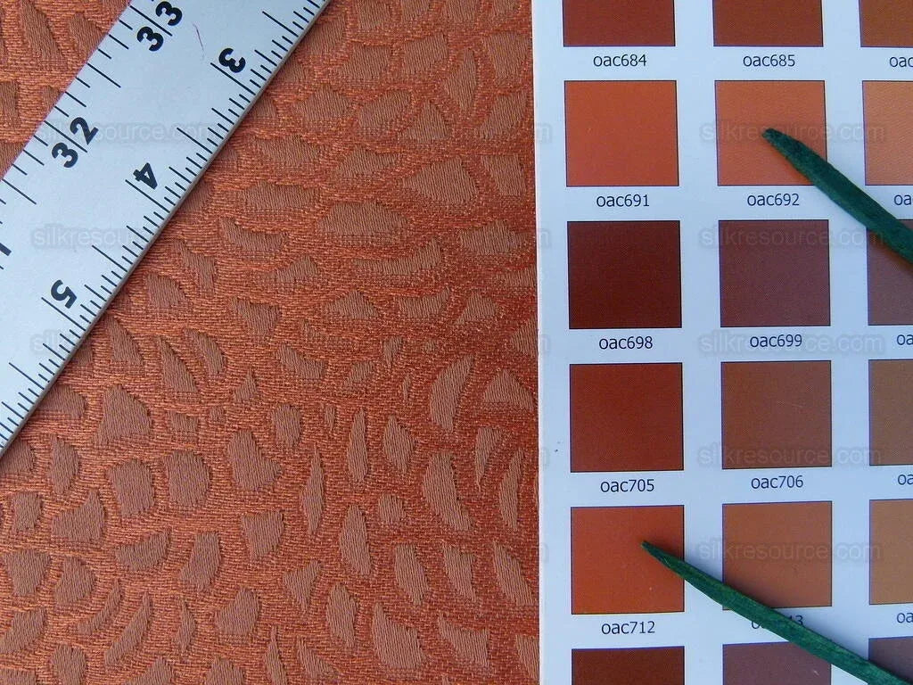 Scalamandre Chrysanth Chrysanthemum Tangerine Flowers Woven Glamour Texture Old World Weavers MSRP USD 258/Y