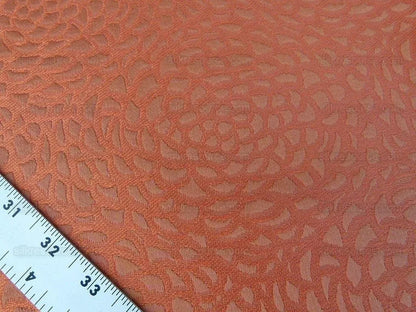 Scalamandre Chrysanth Chrysanthemum Tangerine Flowers Woven Glamour Texture Old World Weavers MSRP USD 258/Y