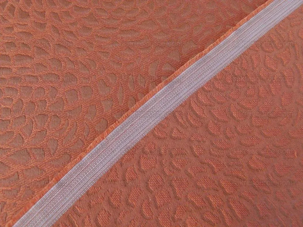 Scalamandre Chrysanth Chrysanthemum Tangerine Flowers Woven Glamour Texture Old World Weavers MSRP USD 258/Y