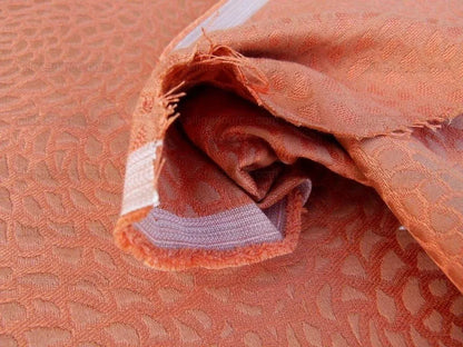 Scalamandre Chrysanth Chrysanthemum Tangerine Flowers Woven Glamour Texture Old World Weavers MSRP USD 258/Y