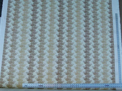 Scalamandre Denise Stripe Caramel Tan Linen Print Grey Watkins MSRP USD 236/y