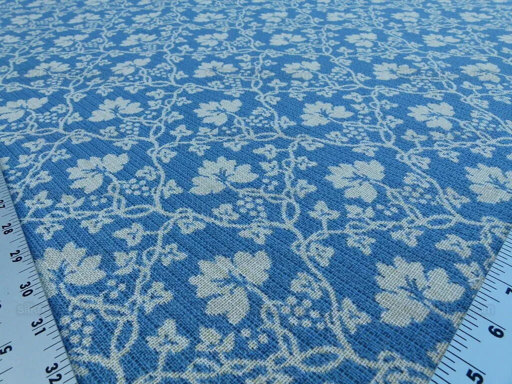 Scalamandre Malovine Blue/crème Foliage France Blue White Vine French Country Cotton MSRP USD 276