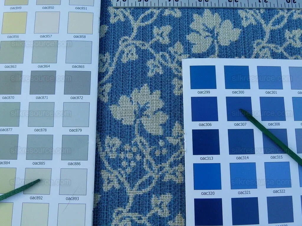 Scalamandre Malovine Blue/crème Foliage France Blue White Vine French Country Cotton MSRP USD 276