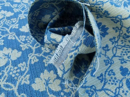 Scalamandre Malovine Blue/crème Foliage France Blue White Vine French Country Cotton MSRP USD 276