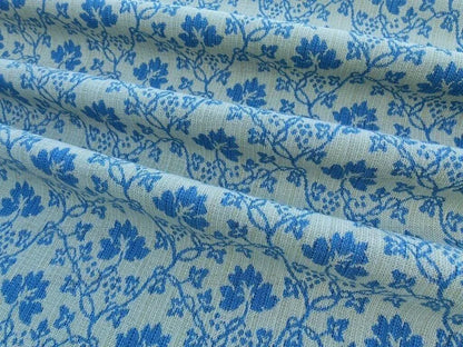 Scalamandre Malovine Blue/crème Foliage France Blue White Vine French Country Cotton MSRP USD 276