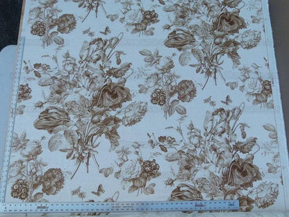 8.5y Scalamandre Aurora Bella Gw Tan Old World Weavers Linen Bou