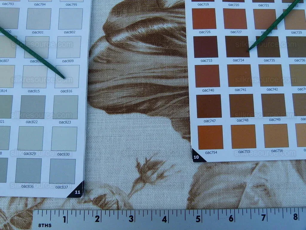 8.5y Scalamandre Aurora Bella Gw Tan Old World Weavers Linen Bou