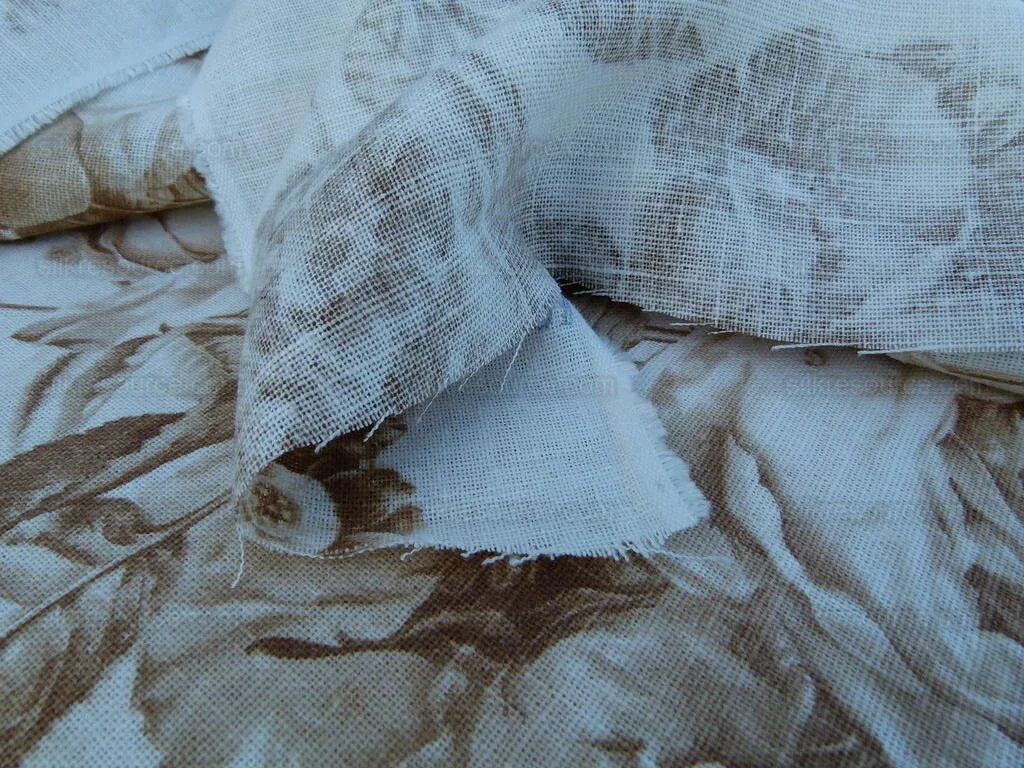 8.5y Scalamandre Aurora Bella Gw Tan Old World Weavers Linen Bou