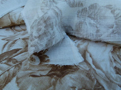 8.5y Scalamandre Aurora Bella Gw Tan Old World Weavers Linen Bou