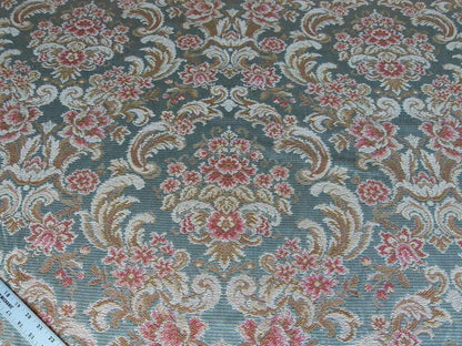 SCALAMANDRE CERVINO MULTI ON CELADON FLORAL DAMASK M