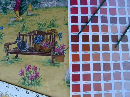 Scalamandre Giardinieri Multi Yellow Monkey Gardening Print MSRP USD 320/Y