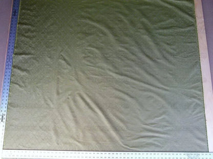 Scalamandre Bangalore Moss Green Gold 100% Silk Fish Scale Ocean Wave MSRP USD 148/Y