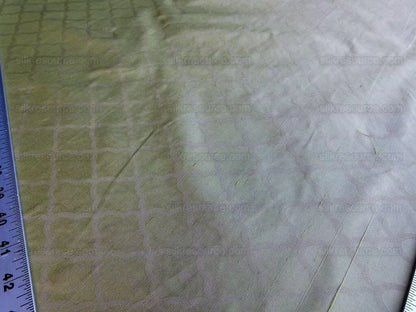 Scalamandre Bangalore Moss Green Gold 100% Silk Fish Scale Ocean Wave MSRP USD 148/Y