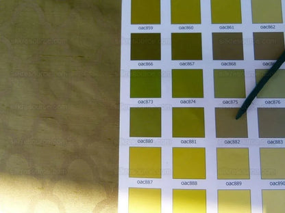 Scalamandre Bangalore Moss Green Gold 100% Silk Fish Scale Ocean Wave MSRP USD 148/Y