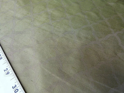 Scalamandre Bangalore Moss Green Gold 100% Silk Fish Scale Ocean Wave MSRP USD 148/Y