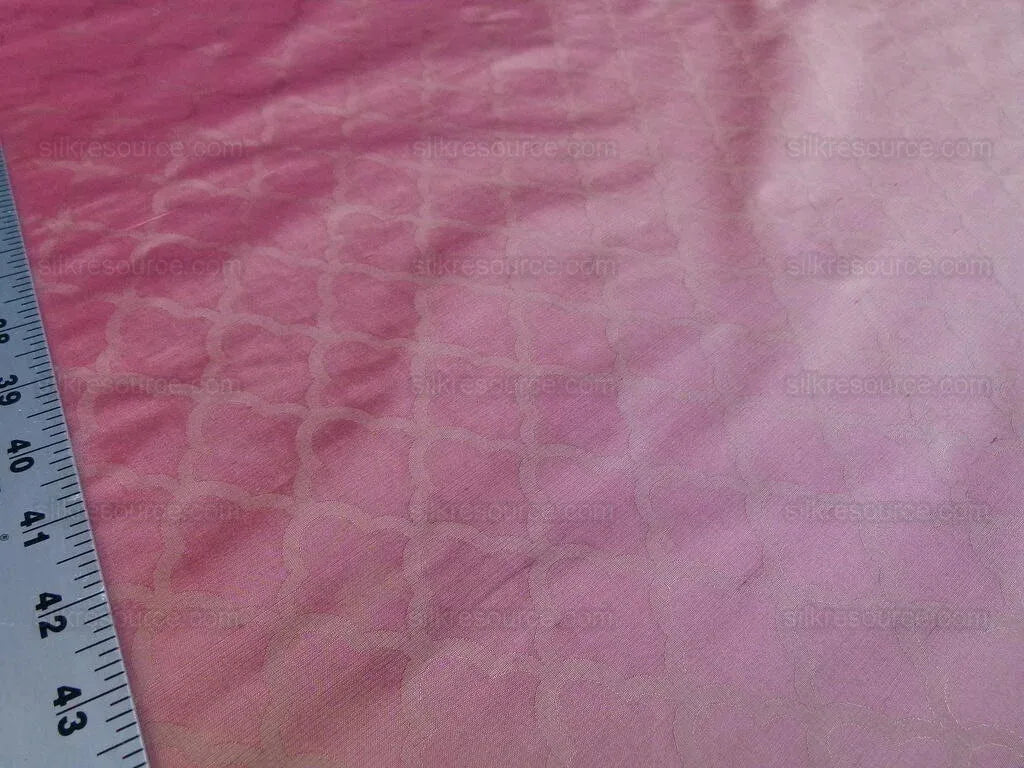 Scalamandre Bangalore Rouge Red 100% Silk Fish Scale Ocean Wave MSRP USD 148/Y