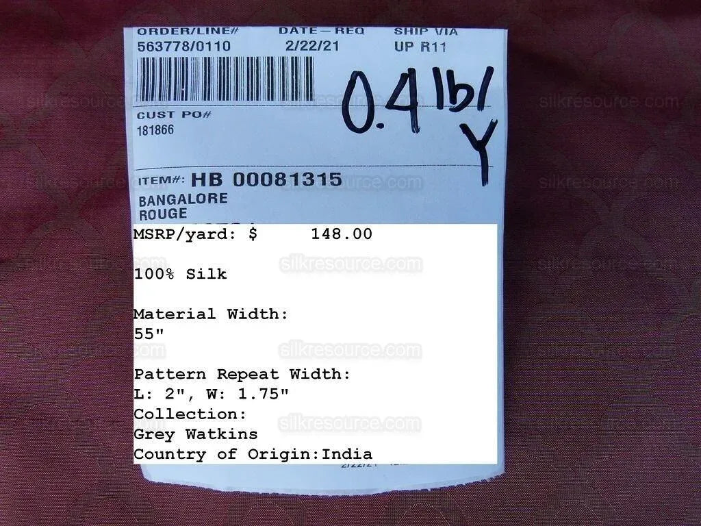 Scalamandre Bangalore Rouge Red 100% Silk Fish Scale Ocean Wave MSRP USD 148/Y