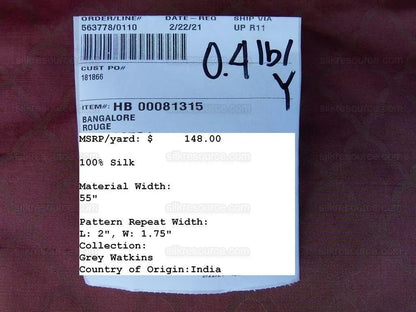 Scalamandre Bangalore Rouge Red 100% Silk Fish Scale Ocean Wave MSRP USD 148/Y