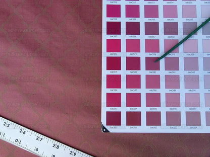 Scalamandre Bangalore Rouge Red 100% Silk Fish Scale Ocean Wave MSRP USD 148/Y