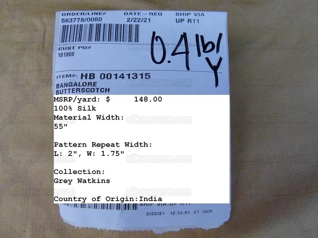 Scalamandre Bangalore Butterscotch 100% Silk Fish Scale Ocean Wave MSRP USD 148/Y