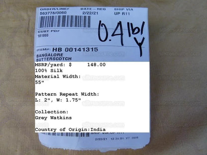 Scalamandre Bangalore Butterscotch 100% Silk Fish Scale Ocean Wave MSRP USD 148/Y