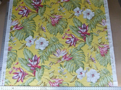 SOLD Scalamandre KEY WEST GW YELLOW TROPICAL PRINT MSRP$288/YD