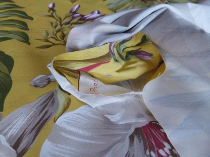 By Yard Scalamandre Key West Gw Yellow Tropical Flower Hibiscus Monstera bird of paradise Banana Print MSRP USD 288/Yd