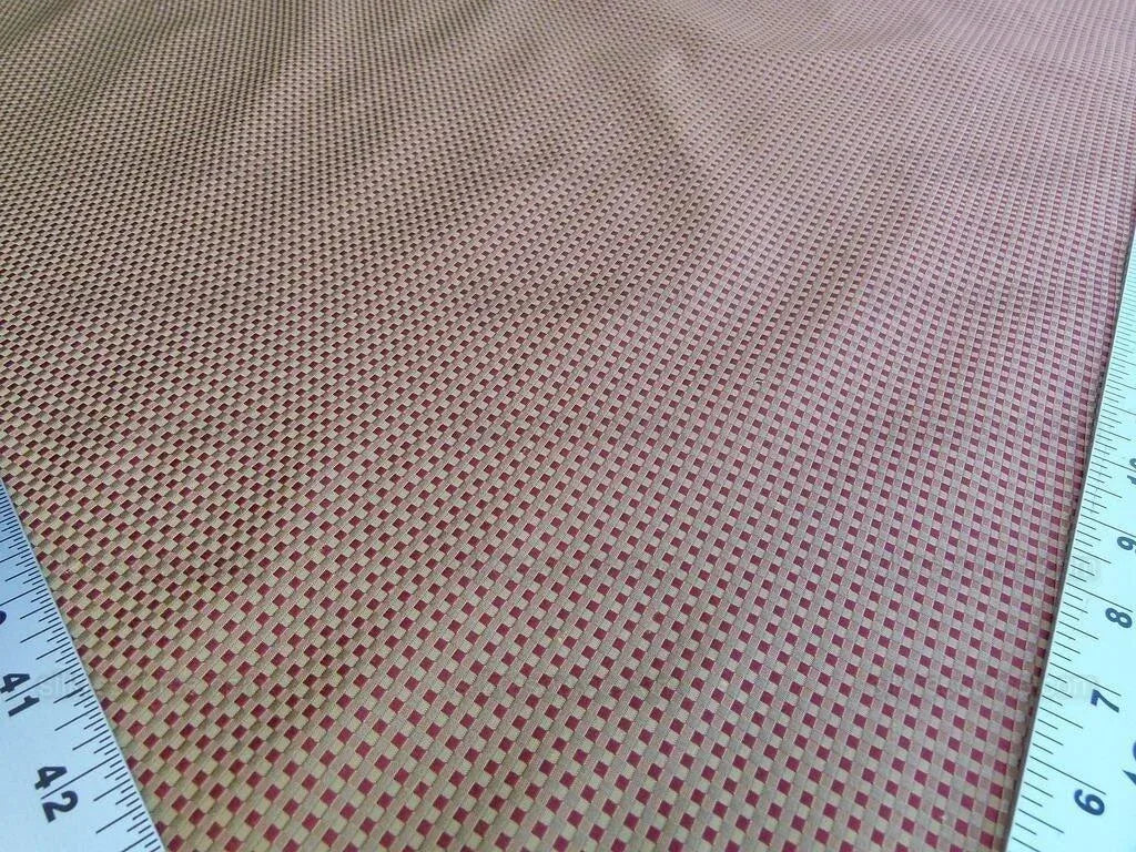 by yard Scalamandre Godwin Russet Gold Red Mini Check Silk MSRP USD 258/Y