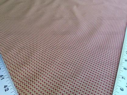 by yard Scalamandre Godwin Russet Gold Red Mini Check Silk MSRP USD 258/Y