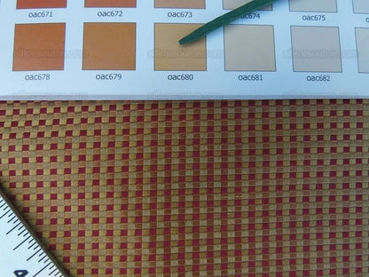 by yard Scalamandre Godwin Russet Gold Red Mini Check Silk MSRP USD 258/Y
