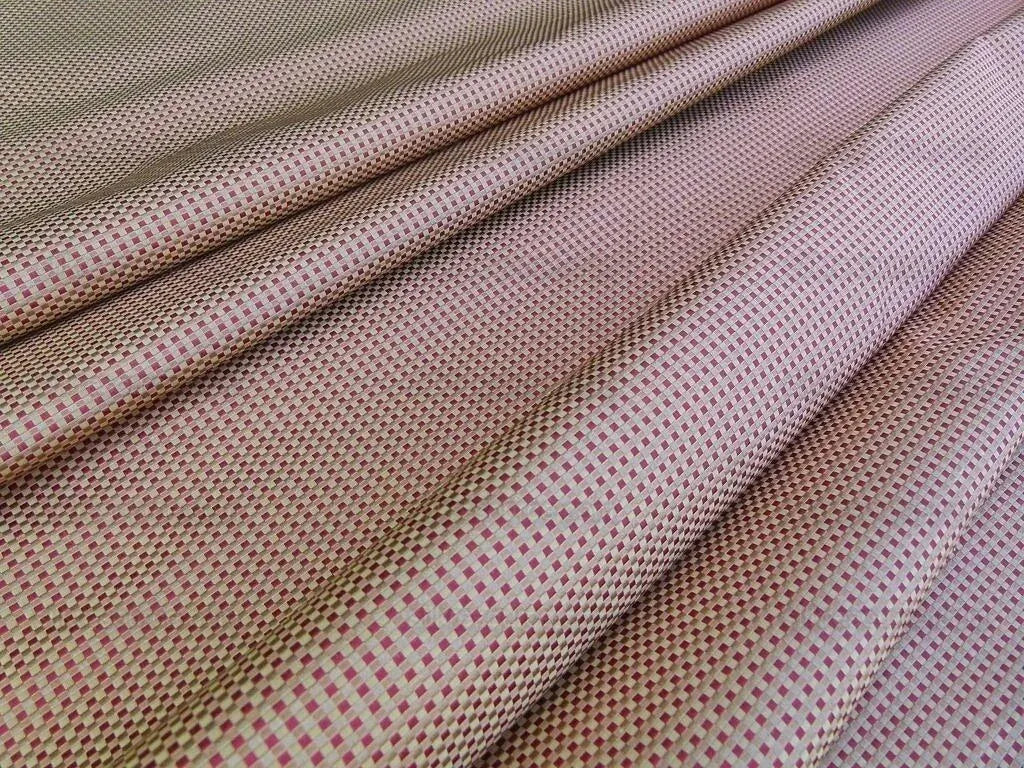 by yard Scalamandre Godwin Russet Gold Red Mini Check Silk MSRP USD 258/Y