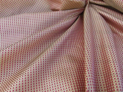 by yard Scalamandre Godwin Russet Gold Red Mini Check Silk MSRP USD 258/Y