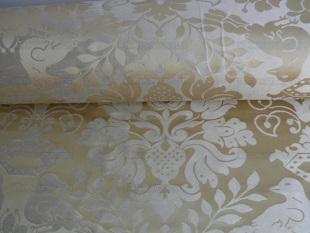 Scalamandre 100%Silk Love bird  Beige Champagne MSRP$498/YD