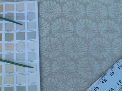 by yard Scalamandre Castletown Sand White Jacquard Small Scale Daisy Linen MSRP USD218/y