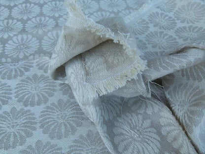 by yard Scalamandre Castletown Sand White Jacquard Small Scale Daisy Linen MSRP USD218/y