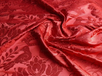 By yard Scalamandre 100%silk Love Bird Ruby Red MSRP USD 748/y Special Order