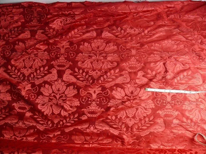 By yard Scalamandre 100%silk Love Bird Ruby Red MSRP USD 748/y Special Order