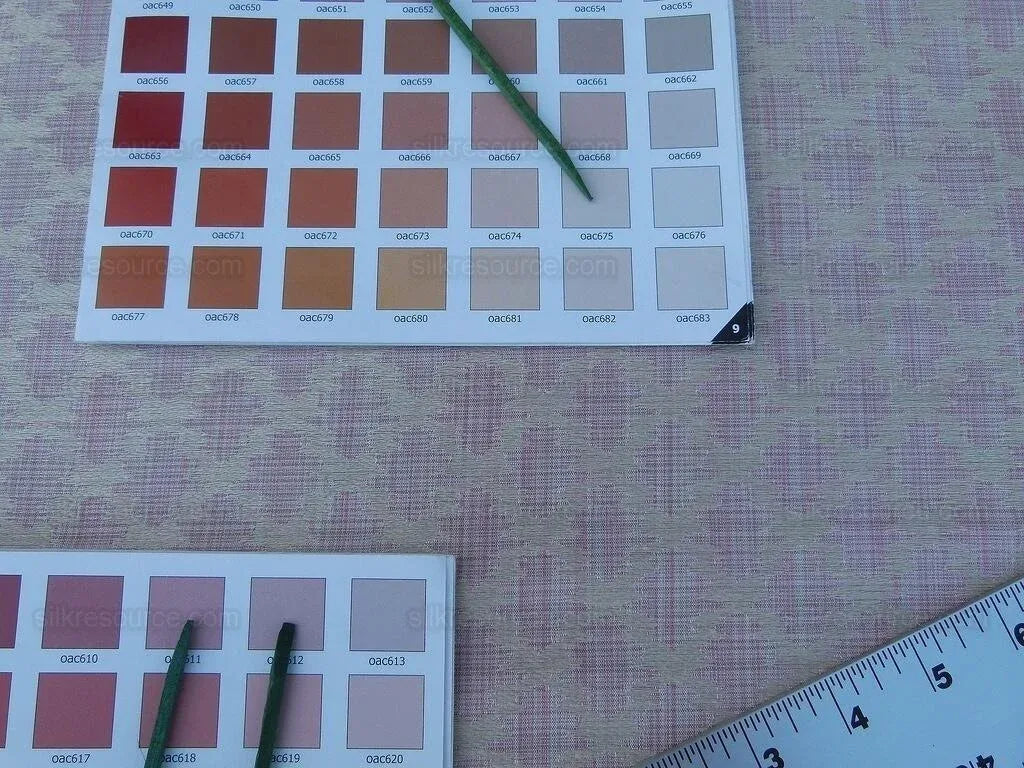 Scalamandre Sami Ikat Linen On Tea Rose Pink Strie Rose Petal MSRP USD 588/Y