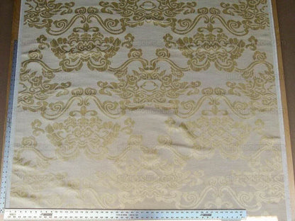 Scalamandre Nimbus Straw Gold Chinoiserie Medallion Damask Light Gold Cotton Linen MSRP USD324/y
