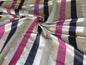 Scalamandre GILLES STRIPE CHOCOLATE, BRONZE RUBY RED SILK MSRP