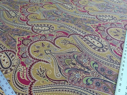 Scalamandre "o'marra Brown Gold Red Paisley Print MSRP USD 278/Yd