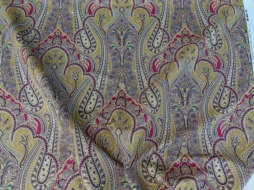 Scalamandre "o'marra Brown Gold Red Paisley Print MSRP USD 278/Yd