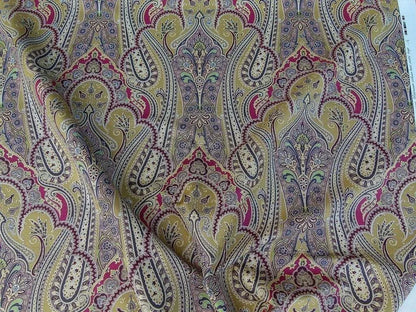 Scalamandre "o'marra Brown Gold Red Paisley Print MSRP USD 278/Yd